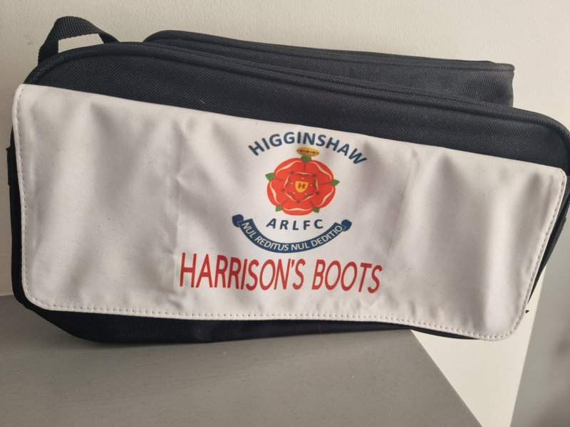 Personalised Higginshaw ARLFC boot bag