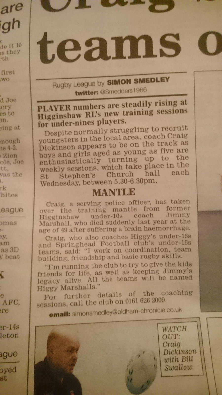 Press cutting: youth recruitment