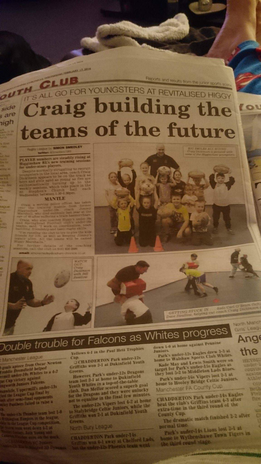 Press cutting: Youth Rugby Academy
